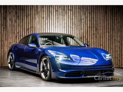 Recon 2020 Porsche Taycan Turbo Gentian Blue Metallic - Cars for sale