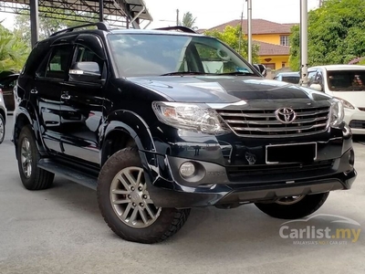 Used OTR HARGA 2015 Toyota Fortuner 2.7 V SUV (A) FULL SERVICE RECORD UNDER TOYOTA LEATHER SEAT DVD PLAYER REVERSE CAMERA - Cars for sale
