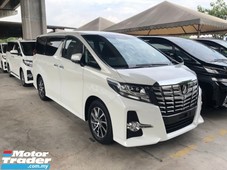 2015 toyota alphard 2.5 s edition sport package 8 seat 360 surround camera automatic power boot 2 power doors intelligent full-led lights keyless-go smart entry push start 3 zone climate control 9 air bags unreg