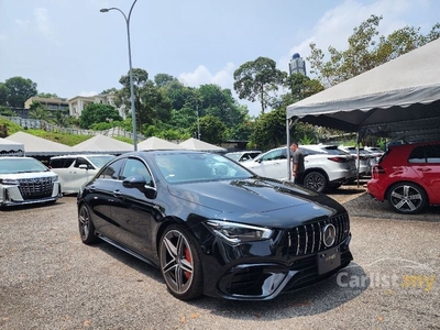 Recon 2021 Mercedes-Benz CLA45 AMG 2.0 S 4Matic Coupe - JAPAN - Grade 5A - 4 Camera, Advance Sound System, Panoramic Roof, Head Up Display - Cars for sale