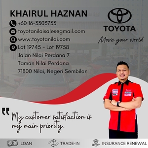 Toyota Nilai Sales Advisor