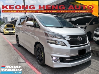 2012 TOYOTA VELLFIRE 2.4 V Spec YEAR MADE 2012 New Facelift Elec Memory Seat HOME THEATER Bodykit (( 2 YEARS WARRANTY ))