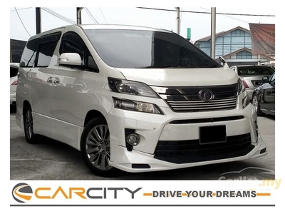 Used OTR HARGA 2013 Toyota Vellfire 2.4 Z MPV LEATHER SEAT, ANDROID PLAYER, PILOT SEAT - Cars for sale