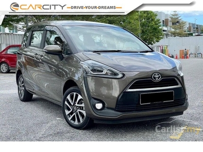 Used OTR PRICE 2017 Toyota Sienta 1.5 V MPV *10 (A) FULL SERVICE RECORD UNDER TOYOTA 85K MILEAGE ONLY DVD PLAYER 2 POWER DOOR - Cars for sale