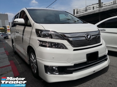 2013 TOYOTA VELLFIRE 3.5 VL Pilot leather seat FULLY LOADED Modelister Home Theater Sunroof Coolbox Surround Cam Warranty