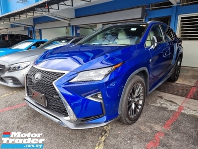 2017 LEXUS RX 200T F-Sport Panoramic roof Blind Spot Monitor Surround camera Power boot Memory seats HUD 3 LED Unr