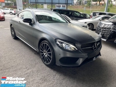 2018 MERCEDES-BENZ C-CLASS 2.0 AMG COUPE INTERLIGENT HEADLAMPS LIGHT REVERSE CAMERA 2 WAY ELECTRIC SEAT FREE 2 YEAR WARRANTY