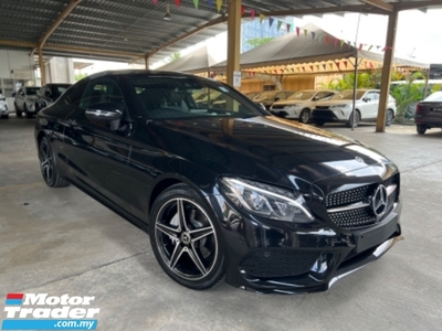 2018 MERCEDES-BENZ C-CLASS 2.0 AMG LINE PREMIUM COUPE PANAROMIC ROOF MEMORY ELECTRIC BUCKET SEATS REVERSE CAMERA FREE 2 YEARS W