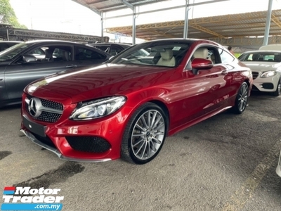 2018 MERCEDES-BENZ C-CLASS 300 AMG PREMIUM COUPE 2 WAY AMG BUCKET LEATHER MEMORY SEATS REVERSE CAMERA POWER BOOT