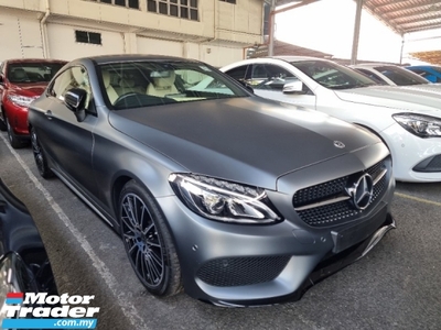 2018 MERCEDES-BENZ C-CLASS C200 AMG Coupe LED Reverse Camera Push start Leather seats Unregistered