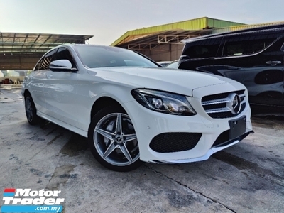 2018 MERCEDES-BENZ C-CLASS C200 AMG PANROOF HUD POWERBOOT RED LEATHER UNREG