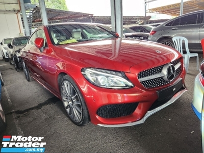 2018 MERCEDES-BENZ C-CLASS C300 AMG Premium Coupe Full Spec Panoramic Roof 2 Memory Seat Keyless Entry Kick Power Boot Unreg