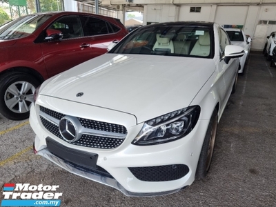 2018 MERCEDES-BENZ C-CLASS C300 AMG Premium Plus Coupe Panoramic roof Burmester Sound system Power boot 2 Memory seats Unreg
