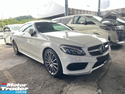2018 MERCEDES-BENZ CCLASS 2.0 COUPÉ AMG LINE PREMIUM PANAROMIC ROOF POWER BOOT NAPPA LEATHER ELECTRIC MEMORY SPORT SEAT