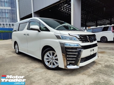 2018 TOYOTA VELLFIRE 2.5 Z WHITE COLOR YEAR END SALES OFFER UNREG