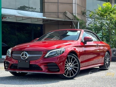 Recon 2018 MERCEDES-BENZ C180 COUPE CONVERTIBLE (CABRIOLET) AMG LINE 1.6L (A) G-TRONIC 156HP TURBOCHARGER, INTERCOOLER JAPAN - Cars for sale