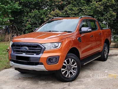 Used 2019 Ford Ranger 2.0 Wildtrak High Rider Pickup Truck - FULL LEATHER POWER SEAT / REVERSE CAMERA / 1 OWNER / NO ACCIDENT / NO BANJIR / WARRANTY - Cars for sale
