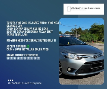 Toyota Vios 1.5 Auto J Spec 2014