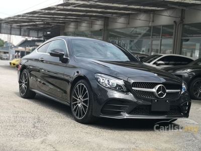 Recon 2021 Mercedes-Benz C180 1.5 AMG SPORT LEATHER EXECUTIVE PACKAGE COUPE, JAPAN SPEC, ORI 5K KM, PANORAMIC ROOF, MULTIBEAM LED HEADLIGHTS, BSA, LKA, HUD - Cars for sale