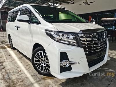Recon 2017 Toyota Alphard 2.5 G S C Package MPV - BLACK INTERIOR OLD FACELIFT DVD ROOF MONITOR R/C PRE-CRASH SUNROOF/MOONROOF 2-PD POWER BOOT PILOT-SEAT - Cars for sale