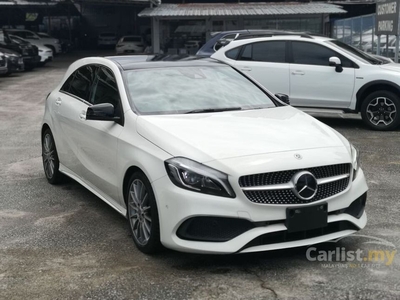 Recon 2018 Mercedes-Benz A180 1.6 AMG Hatchback, JAPAN SPEC, PANORAMIC ROOF, BSA, LKA, DISOTRNIC, KEYLESS PUSH START - Cars for sale