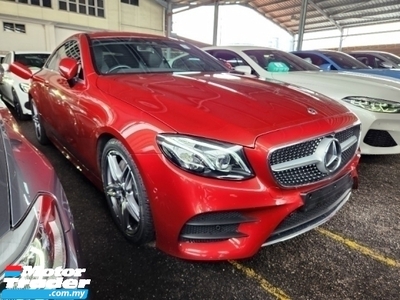 2020 MERCEDES-BENZ E-CLASS E300 AMG Premium Plus Coupe High Loan No Processing Fee 64 Color Ambient Full Digital Meter 2 Memory