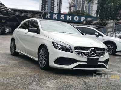 Recon 2018 Mercedes-Benz A180 1.6 AMG Hatchback, JAPAN SPEC, PANORAMIC ROOF, LKA, BSA, DISTRONIC, KEYLESS PUSH START - Cars for sale