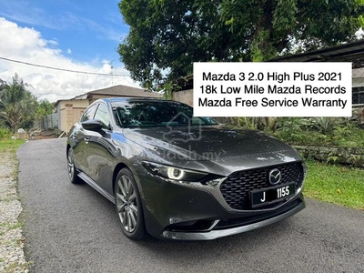 Mazda 3 HIGH PLUS 2.0 (A) Warranty 2021 2023