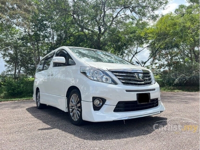 Used 2013 REG 2015 Toyota Alphard 2.4 G 240S Gold 7 SEATER SUNROOF MOONROOF 2 POWER FOOR 1 POWER BOOT ALPHINE ROOFTOP MONITER - Cars for sale