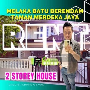 2 Storey House at Batu Berendam Taman Merdeka Jaya near Angkasa Nuri