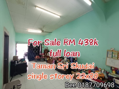 Taman Sri Skudai @ Jalan Tembaga Merah Single Storey 22x80 Full Loan