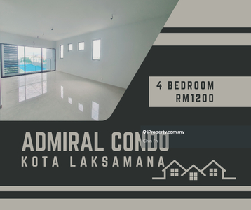 Corner 4 Bedroom Swimming Pool Admiral Residence Condo Kota Laksamana
