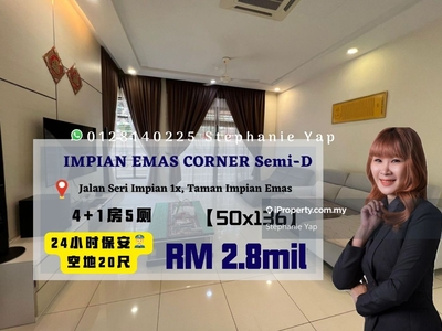 Impian Emas Corner Semi D, Jalan Seri Impian 1x,50x136,Extra land 20ft