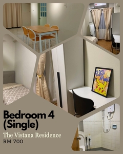 Fully Furnished Co-Living Bedroom 4 (Single) @ The Vistana Residences, Titiwangsa, KL