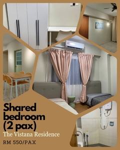 Fully Furnished Co-Living Shared Bedroom (2 Pax) @ The Vistana Residences, Titiwangsa, KL