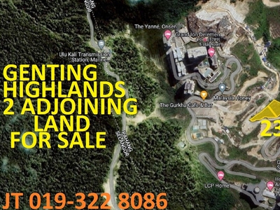 Genting Highlands 2 Adjoining Residential Land 11,795sf+11,605sf For Sale - Ideal For Hill-Villa Homestay Development