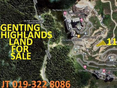 Genting Highlands Residential Land 11,795sf For Sale - Ideal For Hill-Villa Homestay Development
