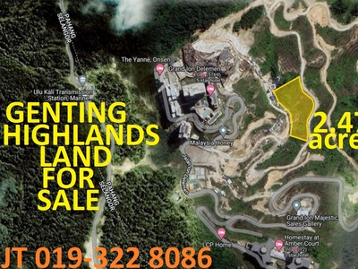 Genting Highlands Residential Land 2.47 Acres For Sale - Ideal For Hill-Villa Homestay Development