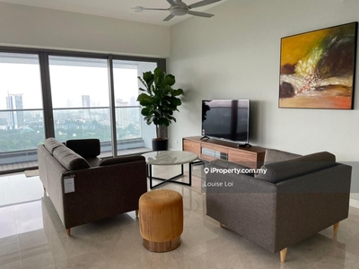 High floor unit with balcony & good view