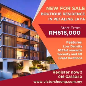 New Launch Boutique Residence in Petaling Jaya