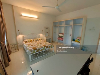 Partly furnished Juru Taman Sri Cendana double storey semi-D for rent