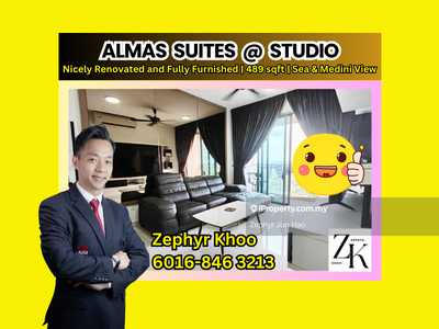 Almas Suites Studio Nicely Renovated Fully Furnished Sea Medini View