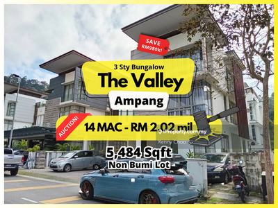 Bank Auction Save Rm980k 3 Sty Bungalow @The Valley Bukit Indah Ampang