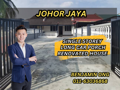 Johor Jaya Long Car Porch Single Storey For Sales