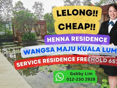 Lelong Super Cheap Service Residence @ Henna Residence Wangsa Maju KL