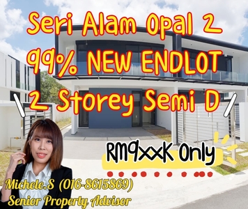 Bandar Seri Alam Opal 2 99% New Endlot 2 Storey Semi D For Sale