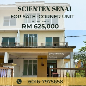Taman Scientex Senai, Corner Lot /Full loan