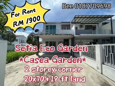 Setia Eco Garden Gelang Patah 2 Storey big corner lot For Rent