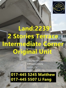 Bandar Tasek Mutiara -2 Stories Terrace Intermediate Corner-Land:2239'