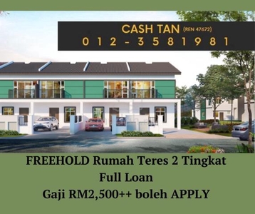 Rumah Baru teres 2 Tingkat Freehold Bandar Jasin Scientex Melaka